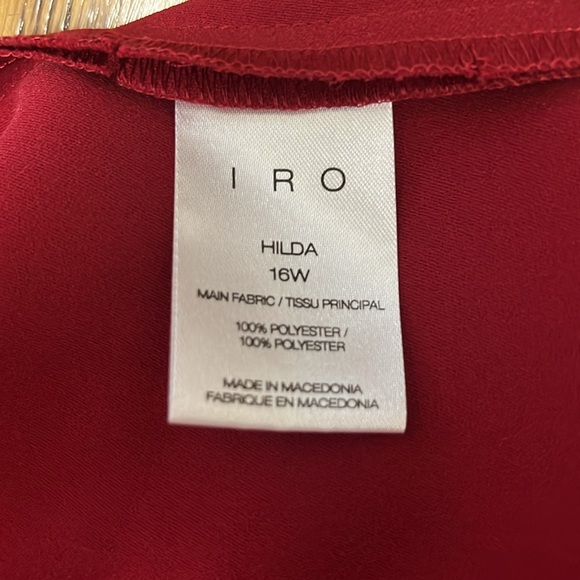 IRO Hilda Red Mini Dress with plunging open back Size 36 - Picture 5 of 6